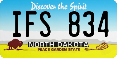 ND license plate IFS834