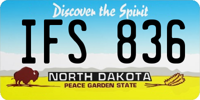 ND license plate IFS836