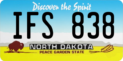 ND license plate IFS838