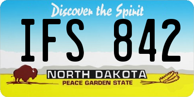 ND license plate IFS842
