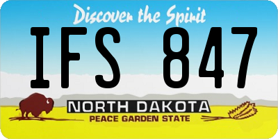 ND license plate IFS847