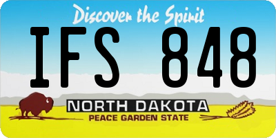 ND license plate IFS848