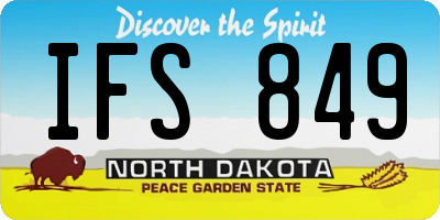 ND license plate IFS849