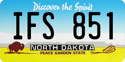 ND license plate IFS851