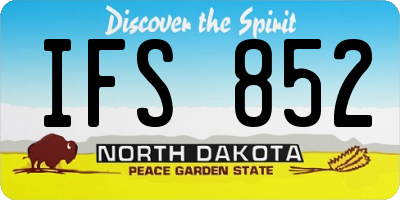 ND license plate IFS852