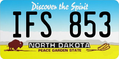 ND license plate IFS853