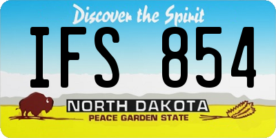ND license plate IFS854