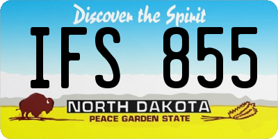 ND license plate IFS855