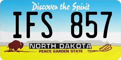 ND license plate IFS857