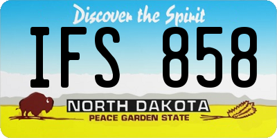 ND license plate IFS858