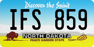 ND license plate IFS859