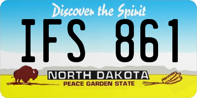 ND license plate IFS861