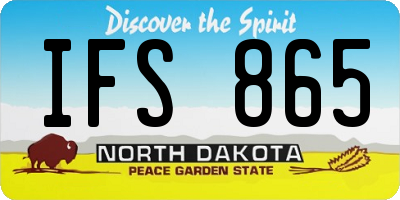 ND license plate IFS865