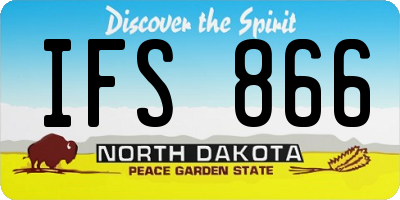 ND license plate IFS866