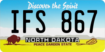 ND license plate IFS867