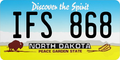ND license plate IFS868