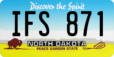 ND license plate IFS871
