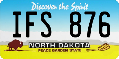 ND license plate IFS876