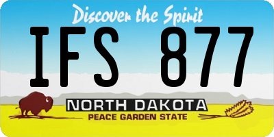 ND license plate IFS877