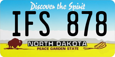 ND license plate IFS878