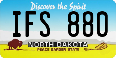 ND license plate IFS880