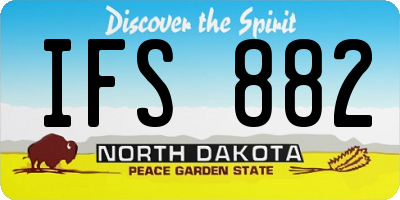 ND license plate IFS882