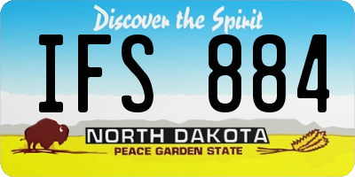 ND license plate IFS884