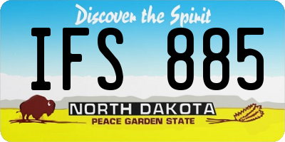 ND license plate IFS885