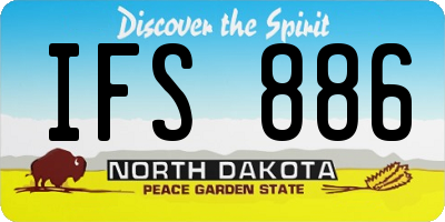 ND license plate IFS886