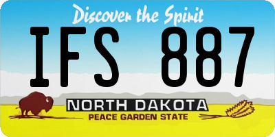 ND license plate IFS887