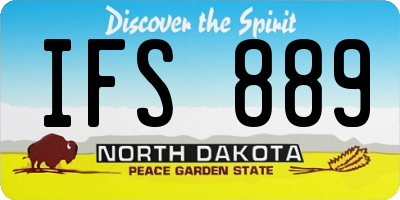 ND license plate IFS889