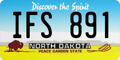 ND license plate IFS891