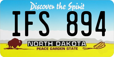 ND license plate IFS894
