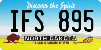 ND license plate IFS895