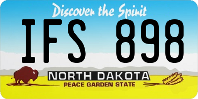 ND license plate IFS898