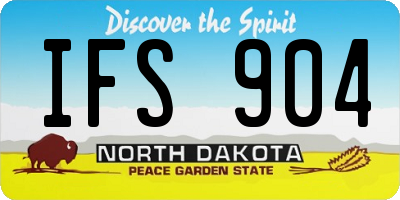 ND license plate IFS904