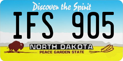 ND license plate IFS905
