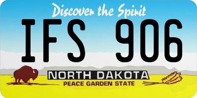 ND license plate IFS906