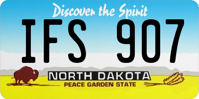 ND license plate IFS907