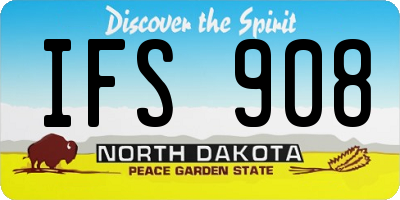 ND license plate IFS908