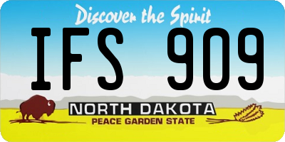 ND license plate IFS909