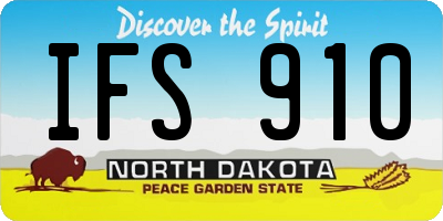 ND license plate IFS910