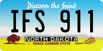 ND license plate IFS911