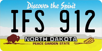 ND license plate IFS912