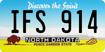 ND license plate IFS914