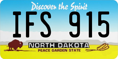 ND license plate IFS915
