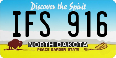 ND license plate IFS916