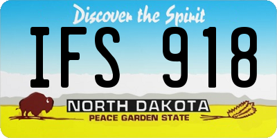 ND license plate IFS918