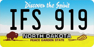 ND license plate IFS919