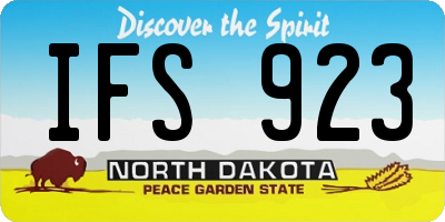 ND license plate IFS923